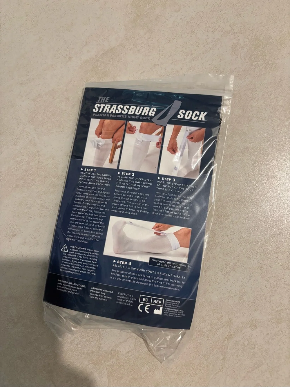 Strassburg Black Unisex Night Sock for Plantar Fasciitis Relief